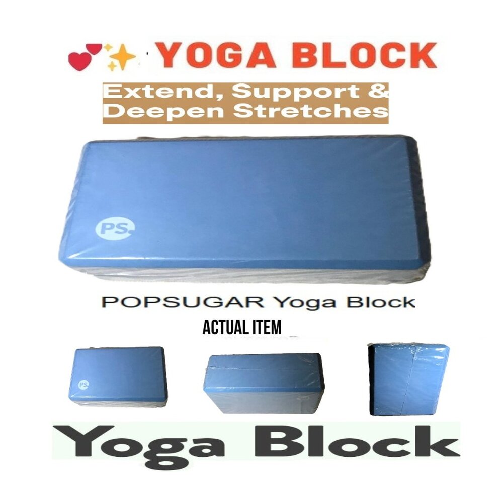 🛑 POPSUGAR Foam ➕ YOGA BLOCK Lightweight Stretch Support Workout Gym 💸BUYNOW‼️
